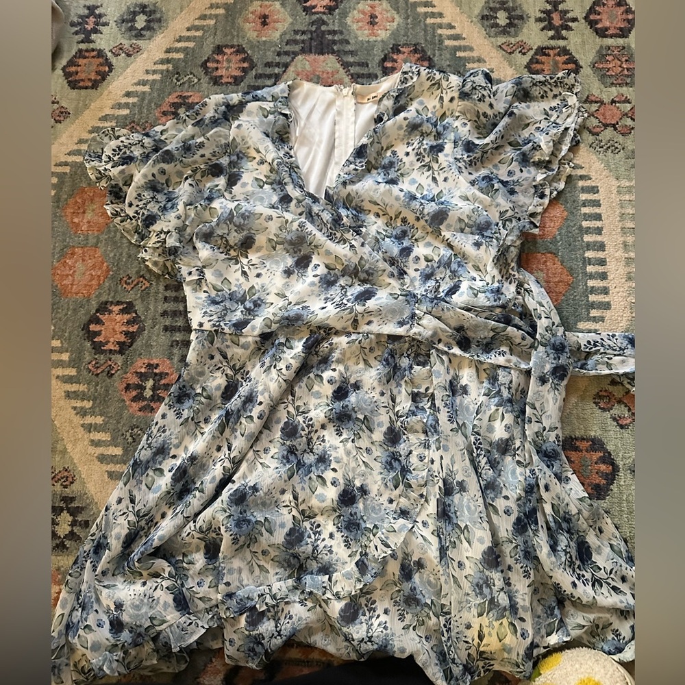 Francesca’s Floral Wrap Dress